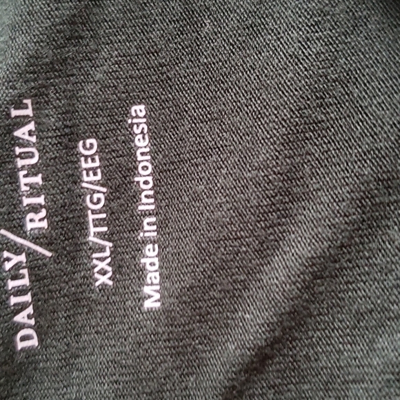 Daily Ritual Jersey Ruched Front Half-Sleeve Dress in Dark Green Size XXL - Picture 4 of 9